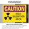 Signmission Radiation & Laser Sign, 3.5 in H x 5 in W, Vinyl Decal, Rectangle OS-2PACK-CR-D-35-L-10170 - alternate 6